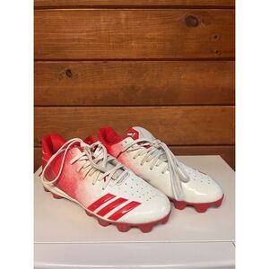 adidas Men Baseball Cleats Icon 4 Splash MD Red Lace Up G26694 Sz 7.5